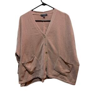 Barefoot Dreams Dusty Rose Pink CozyChic Lite Pointelle Cardigan Sweater sz S